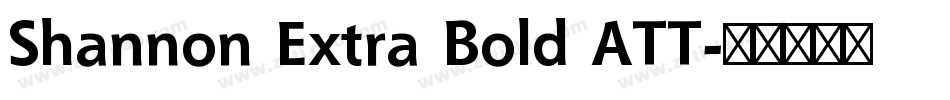 Shannon Extra Bold ATT字体转换